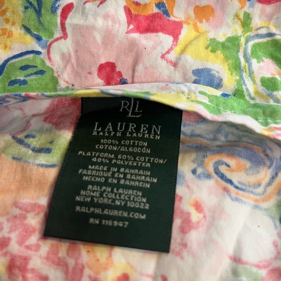Lauren Ralph Lauren Paisley Floral bed skirt king size Used - Picture 2 of 2